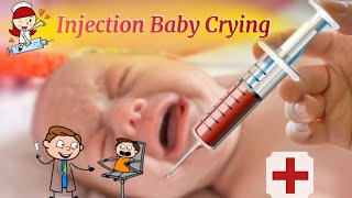 Injection Crying Cute Baby Little Girl  Crying injection pain  Girl Crying injection Backside [upl. by Hardden]