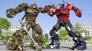 Transformers The Last Knight  Optimus Prime vs Megatron  DEATH BATTLE [upl. by Imoen]