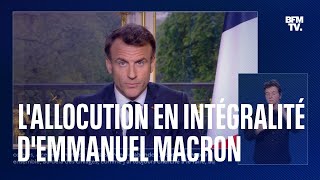 Le discours en intégralité dEmmanuel Macron [upl. by Elmer90]