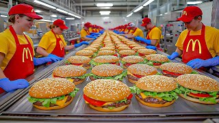 How McDonalds Hamburgers Are Made In Factory [upl. by Ytsud]