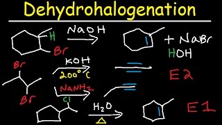 Dehydrohalogenation of Alkyl Halides Reaction Mechanism  E1 amp E2 [upl. by Jason]