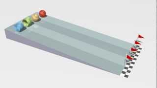 Rolling Racers  Moment of Inertia animation [upl. by Amuh]