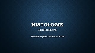 S1 Histologie  le tissu épithéliale les épithéliums [upl. by Nadiya]