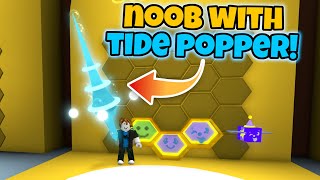 Noob With Tide Popper Gets 50 Bees in 2 Hours  Bee Swarm Simulator [upl. by Netsirhk]