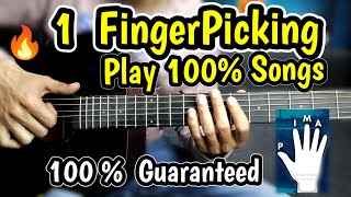 1 Finger Picking Pattern 🔥  Play 100 Songs  Beginners  100  Guaranteed  Easy Guitar Lessons [upl. by Atilrac419]