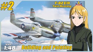 F82  Fixing up the fuselage and work on wings 148 MODELSVIT F82EH TWIN MUSTANG [upl. by Odnuges742]