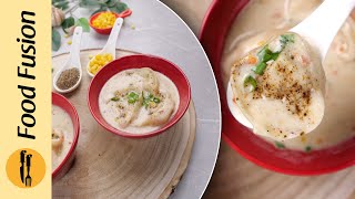 Creamy Chicken amp Dumpling Soup Recipe by Food Fusion [upl. by Ylecic]