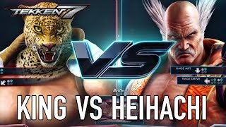 Tekken 7  PS4XB1PC  King VS Heihachi Character Gameplay [upl. by Ettenaj]