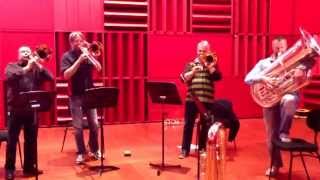 Trombonetuba section playing Happy Birthday to You [upl. by Nauqaj186]