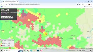 Mapa zakłóceń sygnału GPS na całym świecie [upl. by Fem130]