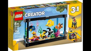 LEGO Instructions  Creator 3in1  31122  Fish Tank  All 3 books [upl. by Figge]