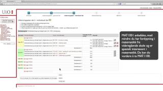 Registrering og utfylling av utdanningsplan i StudentWeb [upl. by Berwick]