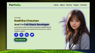 Responsive Portfolio Website Using HTML amp CSS Full Tutorial [upl. by Christabelle]