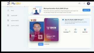 Cara MenambahkanMengubah Foto Profil dan Mendownload Kartu Virtual ASN 2023 [upl. by Bolen257]