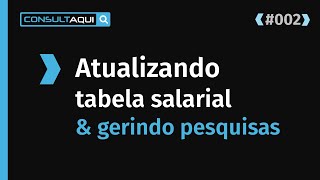 Atualizações de tabela salarial e gestão de pesquisas  CA 02 [upl. by Schurman]