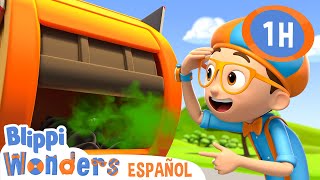 Camión de la basura  Blippi Wonders  Caricaturas para niños  Videos educativos para niños [upl. by Dnumsed537]