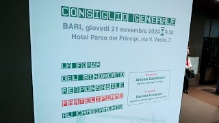 BARI CONSIGLIO GENERALE CISL PUGLIA [upl. by Yobybab]