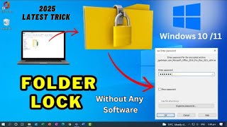 How to lock folder in Windows 111087  Folder pe Password Kaise lagay  Password Protected Folder [upl. by Ylurt]