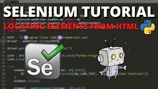 Python Selenium Tutorial 2  Locating Elements From HTML [upl. by Sivat]