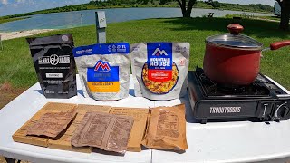 Freeze Dried Meal TASTE TEST  Mountain House MREs  BackpackingCamping Food [upl. by Einaffit]