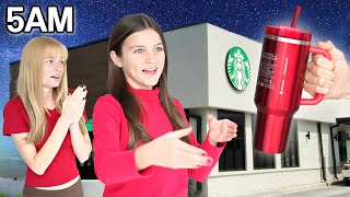 Finding NEW Stanley X Starbucks CHRISTMAS CUP  Family Fizz [upl. by Lecram245]