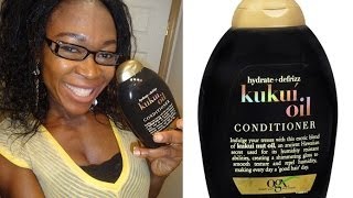 Organix Kukui Oil Conditioner Hydrate amp Defrizz Review [upl. by Pallaten389]