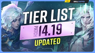 NEW UPDATED TIER LIST for PATCH 1419  League of Legends [upl. by Llezo59]