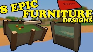 Unturned  8 Cool Furniture Designs [upl. by Mccreary]