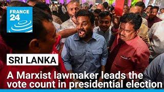 Marxistleaning Anura Dissanayake leads vote count in Sri Lankas presidential election [upl. by Odraleba193]