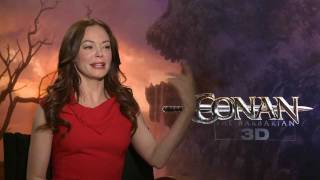 Rose McGowan Marique Interview quotConan the Barbarianquot 2011 [upl. by Lussi]