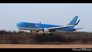 Beautiful Windy Boeing 767300 landing at Helsinki by TUIfly Nordic [upl. by Itagaki]