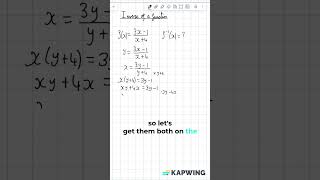 HOW TO FIND THE INVERSE OF A FUNCTION  GCSE HIGHER HOW TO [upl. by Hayton]