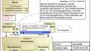 MagicDraw UML SysML Plugin active validation tutorial [upl. by Nowed]