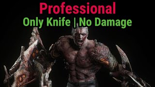 Jack Krauser Professional  Only Knife amp No Damage  Resident Evil 4 Remake [upl. by Surovy]