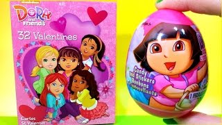 Nickelodeon Dora and Friends Into the city Valentines and unwrap Dora the explorer egg surprise [upl. by Elston]