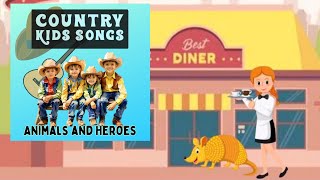 Molly the Waitress and Arnie the Armadillo  Country Kids Songs  Fun Sing Along [upl. by Cattan]