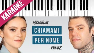 Francesca Michielin amp Fedez  CHIAMAMI PER NOME  SANREMO 2021  Piano Karaoke con Testo [upl. by Olzsal]