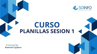 Curso Planillas Sesion 1 2024 [upl. by Narag]