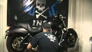 Toxic Big Rig V Rod Exhaust pipes Baffle demo Flow 9 amp Flow 5 [upl. by Beyer]