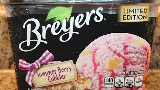 Breyers Summer Berry Cobbler Ice Cream Review [upl. by Suolkcin808]