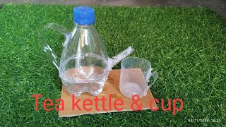 How to make kettel Frome waste bottle plastic bottles crafts idea [upl. by Manny228]