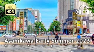 Asahikawa Early Summer 2023 Walking Tour  Hokkaido Japan 4KHDRBinaural [upl. by Garlan881]