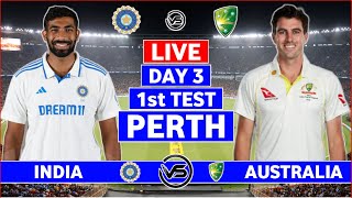 India v Australia 1st Test Day 3 Live  IND vs AUS 1st Test Live Scores amp Commentary  India Batting [upl. by Yelak]