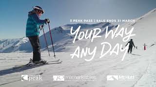 Three Epic Mountains Your Way Any Day  Mt Hutt 3 Peak Pass Earlybird Sale [upl. by Augusto]