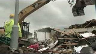 Landslip destroys houses near Scarborough NYorks [upl. by Angell]