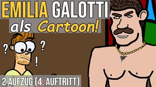 Emilia Galotti Lessing als Cartoon 2 Aufzug 4 Auftritt [upl. by Strephonn635]