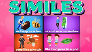 What Are Similes  Similes for Kids  Simile Examples for Kids Using Like or As [upl. by Arakawa77]