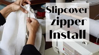 How to install a zipper in a sofa slipcover [upl. by Nahsor93]