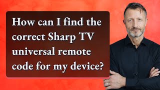 How do you program a universal remote to a Sharp TV [upl. by Siddra]