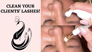 Best Way To Clean Eyelash Extensions for Clients  Yegi Beauty Lash Foam Cleanser [upl. by Crellen550]